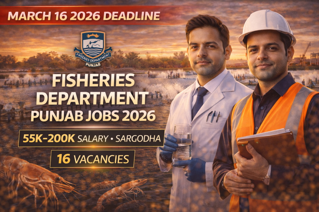 Latest Fisheries Department Punjab Jobs 2026 Apply Now