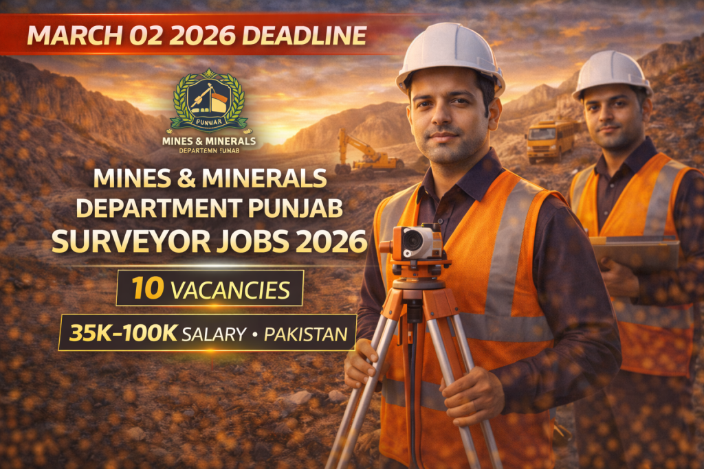 Latest Mines & Minerals Department Punjab Surveyor Jobs 2026