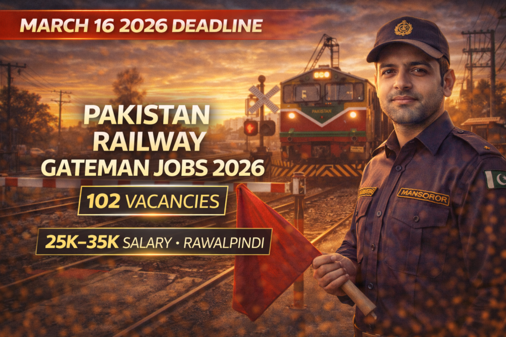 Pakistan Railway Gateman Jobs 2026