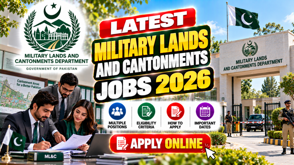 Military Lands and Cantonments Jobs 2026