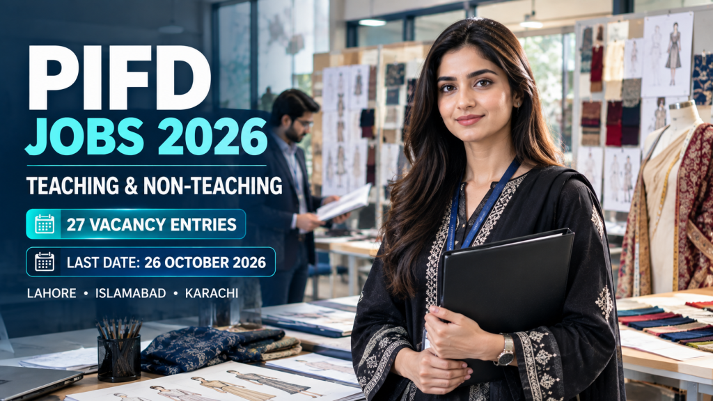 PIFD Jobs 2026 teaching and non-teaching vacancies in Lahore, Islamabad and Karachi